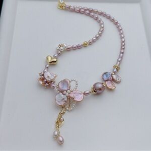 X732 Handmade High Quality Freshwater Baroque Pearl Necklace